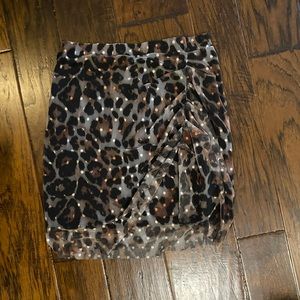 leopard mini skirt